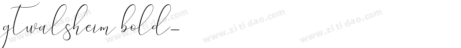 gtwalsheim bold字体转换